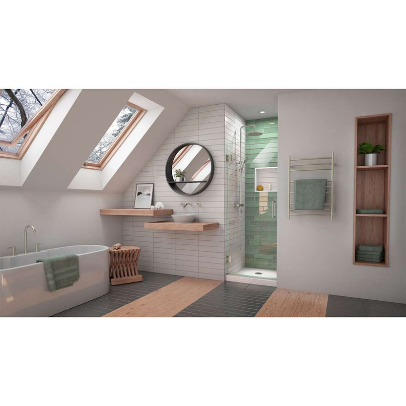 Unidoor-LS 72" High x 29" Wide Hinged Frameless Shower Door with Clear Glass - image 7