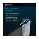 Unidoor 72" High x 31" Wide Hinged Frameless Shower Door with Clear Glass - image 17