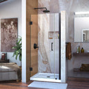 Unidoor 72" High x 34" Wide Hinged Frameless Shower Door with Clear Glass - image 1