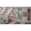 Unidoor-LS 72" High x 35" Wide Hinged Frameless Shower Door with Clear Glass - image 10