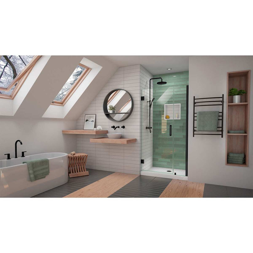 Unidoor-LS 72" High x 38" Wide Hinged Frameless Shower Door with Clear Glass - image 16