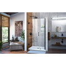Unidoor 72" High x 39" Wide Hinged Frameless Shower Door with Clear Glass - Includes 2 Shelves - image 2