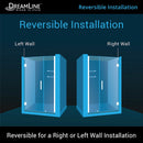 Unidoor 72" High x 39" Wide Hinged Frameless Shower Door with Clear Glass - Includes 2 Shelves - image 19