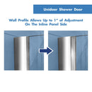Unidoor 72" High x 40" Wide Hinged Frameless Shower Door with Clear Glass - Includes 2 Shelves - image 15