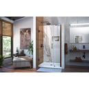 Unidoor 72" High x 41" Wide Hinged Frameless Shower Door with Clear Glass - image 2