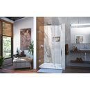 Unidoor 72" High x 42" Wide Hinged Frameless Shower Door with Clear Glass - Includes Stabilizing Arm - image 2