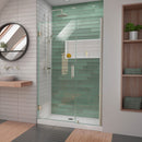 Unidoor-LS 72" High x 42" Wide Hinged Frameless Shower Door with Clear Glass - image 1