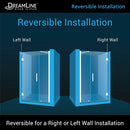 Unidoor 72" High x 44" Wide Hinged Frameless Shower Door with Clear Glass - Includes Stabilizing Arm - image 19