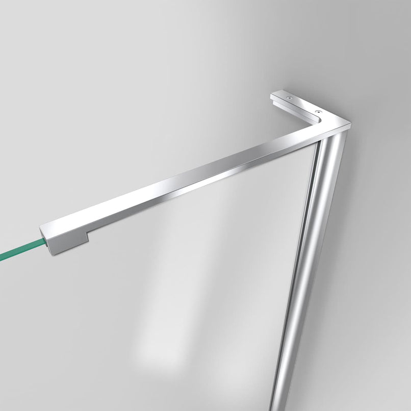 Unidoor-LS 72" High x 44" Wide Hinged Frameless Shower Door with Clear Glass - image 5