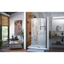 Unidoor 72" High x 46" Wide Hinged Frameless Shower Door with Clear Glass - image 5