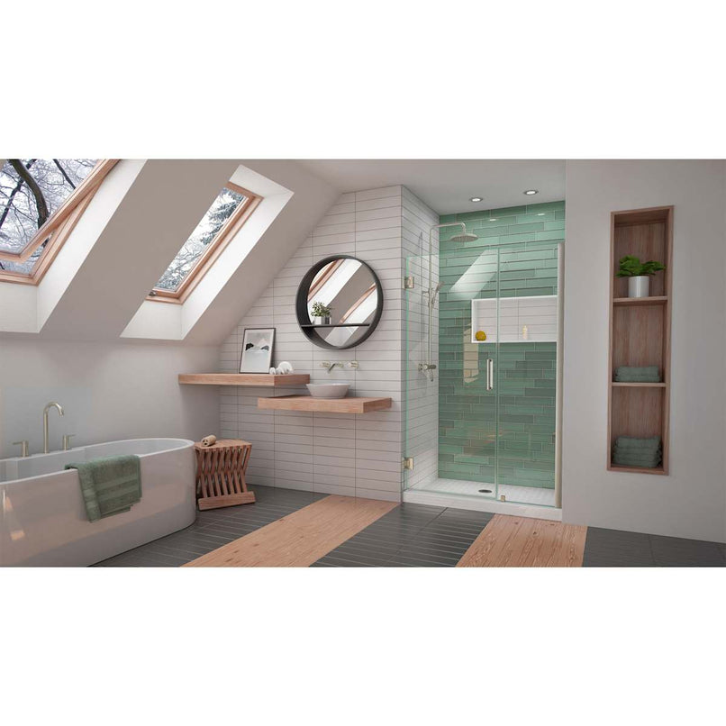 Unidoor-LS 72" High x 46" Wide Hinged Frameless Shower Door with Clear Glass - image 8
