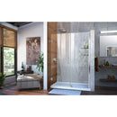 Unidoor 72" High x 54" Wide Hinged Frameless Shower Door with Clear Glass - Includes 2 Shelves - image 3