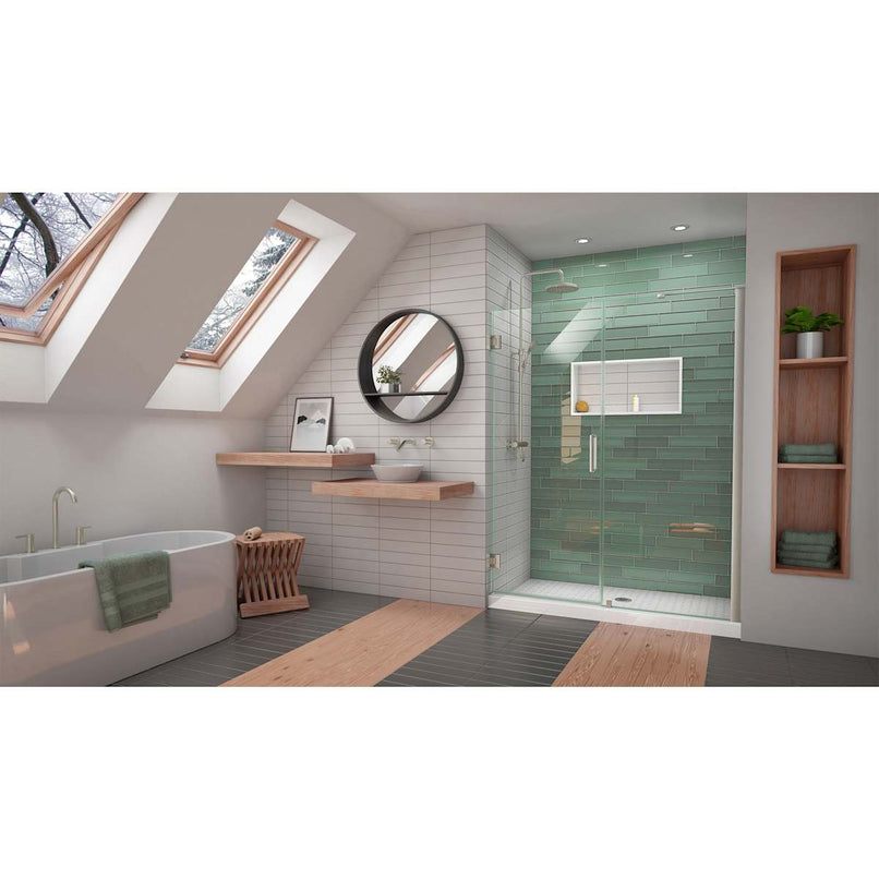 Unidoor-LS 72" High x 54" Wide Hinged Frameless Shower Door with Clear Glass - image 8