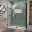 Unidoor-LS 72" High x 56" Wide Hinged Frameless Shower Door with Clear Glass - image 1