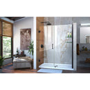 Unidoor 72" High x 58" Wide Hinged Frameless Shower Door with Clear Glass - image 3