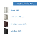 Unidoor 72" High x 58" Wide Hinged Frameless Shower Door with Clear Glass - image 16
