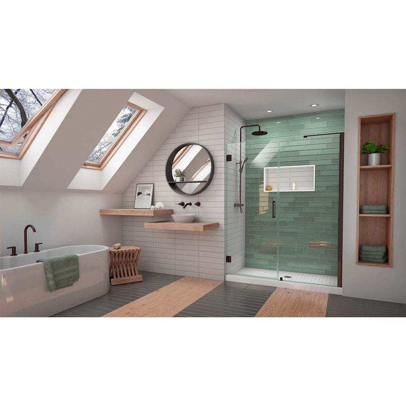 Unidoor-LS 72" High x 58" Wide Hinged Frameless Shower Door with Clear Glass - image 12