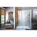 Unidoor 72" High x 59" Wide Hinged Frameless Shower Door with Clear Glass - Includes 2 Shelves - image 3