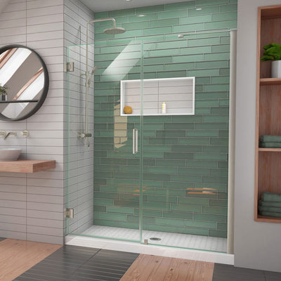 Unidoor-LS 72" High x 59" Wide Hinged Frameless Shower Door with Clear Glass - image 1