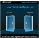 Flex 72" High x 32-7/16" Wide x 30-1/2" Deep Pivot Framed Shower Enclosure with Clear Glass - image 3