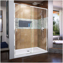 Flex 72" High x 60" Wide Hinged Framed Shower Door with Clear Glass - image 1