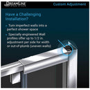 Flex 72" High x 60" Wide Hinged Framed Shower Door with Clear Glass - image 2