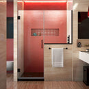 Unidoor Plus 72" High x 48-1/2" Wide Hinged Frameless Shower Door with Clear Glass - image 1