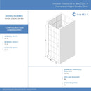 Unidoor Toulon 72" High x 24" Wide Hinged Frameless Shower Door with Clear Glass - image 2