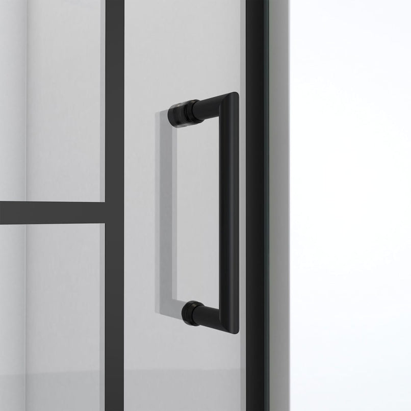 Unidoor Toulon 72" High x 24" Wide Hinged Frameless Shower Door with Clear Glass - image 5