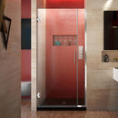 Unidoor Plus 72" High x 29-1/2" Wide Hinged Frameless Shower Door with Clear Glass - image 1