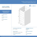 Unidoor Toulon 72" High x 30" Wide Hinged Frameless Shower Door with Clear Glass - image 2