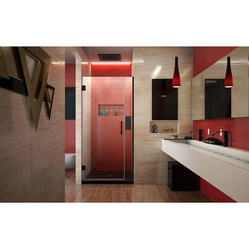 Unidoor Plus 72" High x 32-1/2" Wide Hinged Frameless Shower Door with Clear Glass - image 4