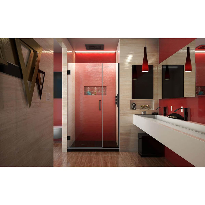 Unidoor Plus 72" High x 38" Wide Hinged Frameless Shower Door with Clear Glass - image 5
