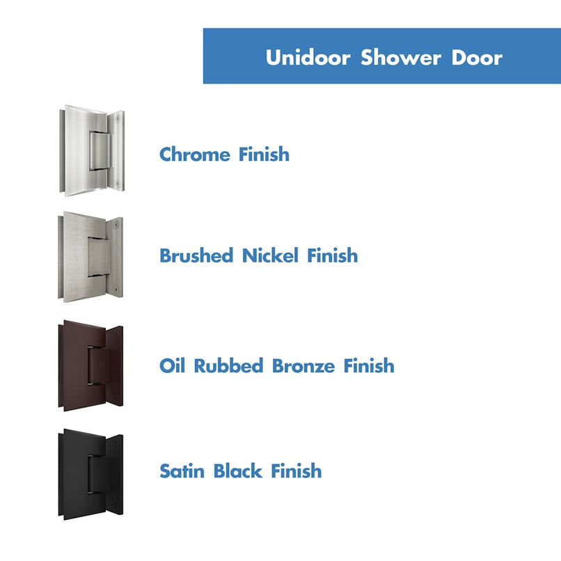 Unidoor Plus 72" High x 48-1/2" Wide Hinged Frameless Shower Door with Clear Glass - image 14