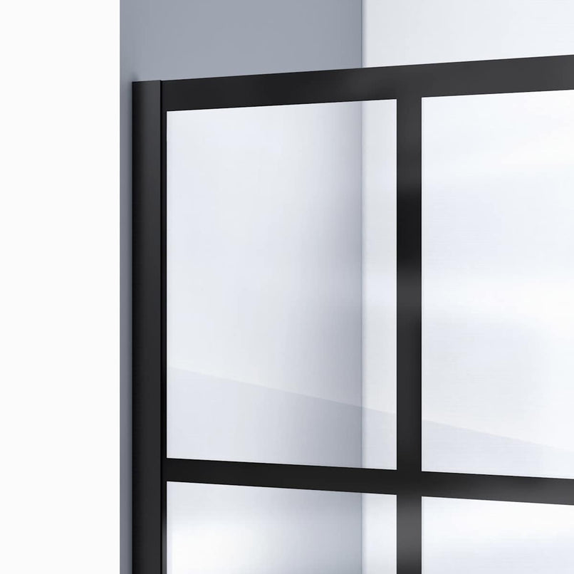 Unidoor Toulon 58" High x 58, 58.5" Wide Bypass Frameless Tub Door - image 5