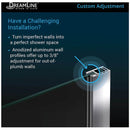 Aqua 48" W x 58" H Frameless Hinged Tub Door - image 3