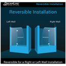 Aqua 48" W x 58" H Frameless Hinged Tub Door - image 4