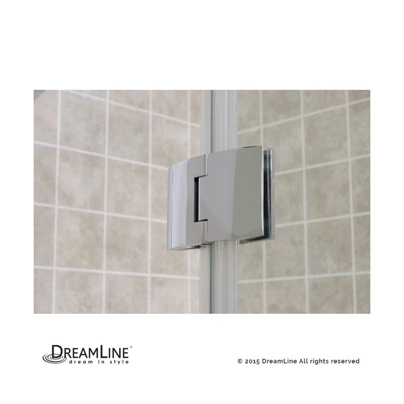 Aqua 58" High x 60" Wide Hinged Frameless Tub Door with Clear Glass - image 3