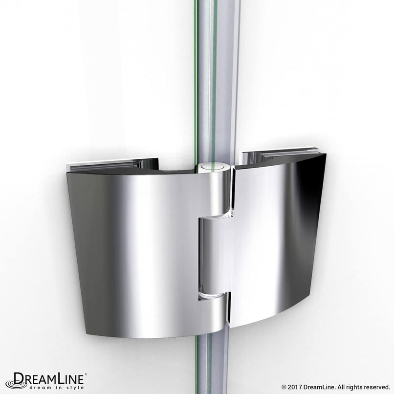 Aqua 58" High x 60" Wide Hinged Frameless Tub Door with Clear Glass - image 4