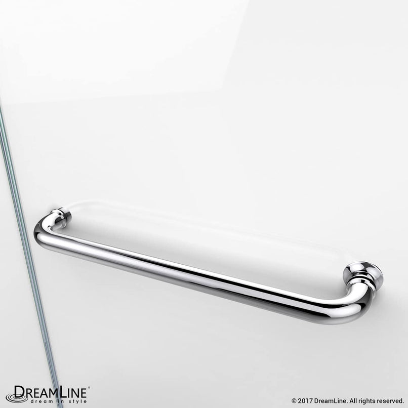 Aqua 58" High x 60" Wide Hinged Frameless Tub Door with Clear Glass - image 5