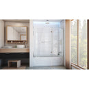 Aqua 58" High x 60" Wide Hinged Frameless Tub Door with Clear Glass - image 7