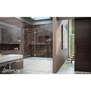 Aqua 58" High x 60" Wide Hinged Frameless Tub Door with Clear Glass - image 6