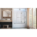 Aqua 58" High x 60" Wide Hinged Frameless Tub Door with Clear Glass - image 8