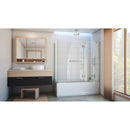 Aqua 58" High x 56" Wide x 30" Deep Hinged Frameless Shower Enclosure with Clear Glass - image 11