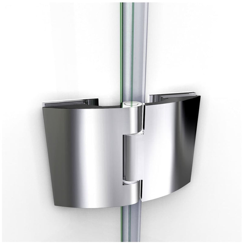 Aqua 58" High x 56" Wide x 30" Deep Hinged Frameless Shower Enclosure with Clear Glass - image 5