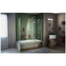 Aqua 58" High x 56" Wide x 30" Deep Hinged Frameless Shower Enclosure with Clear Glass - image 8