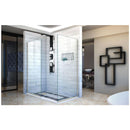 Linea Two Individual Frameless Shower Screens 30" W x 72" H each, Open Entry Design - image 4