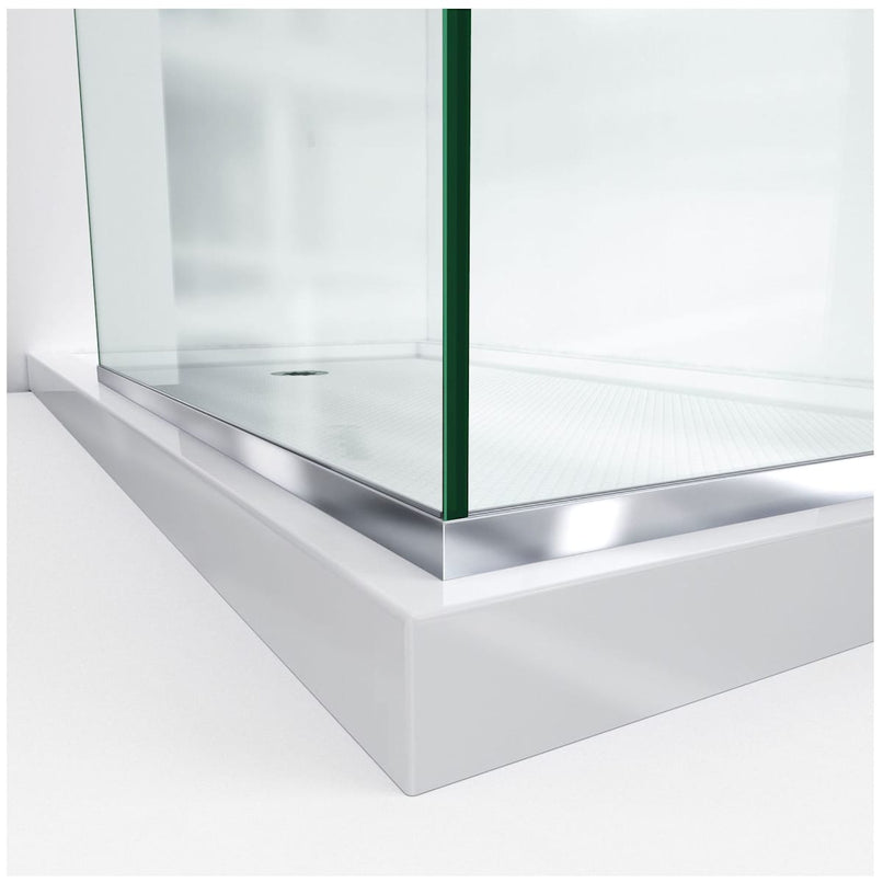 Linea Two Individual Frameless Shower Screens 30" W x 72" H each, Open Entry Design - image 7