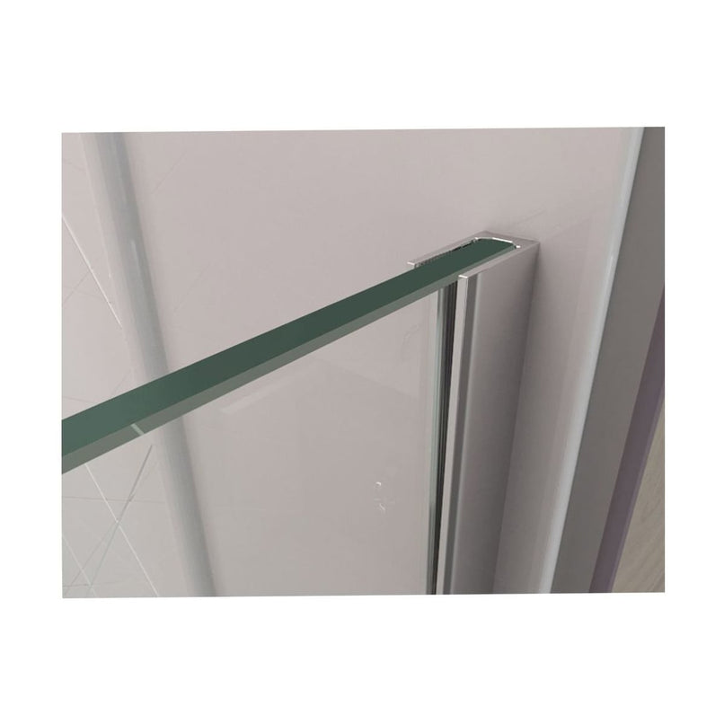 Linea Two Individual Frameless Shower Screens 34" and 30" W x 72" H, Open Entry Design - image 5