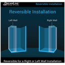 Linea Two Adjacent Frameless Shower Screens 34" and 30" W x 72" H, Open Entry Design - image 3